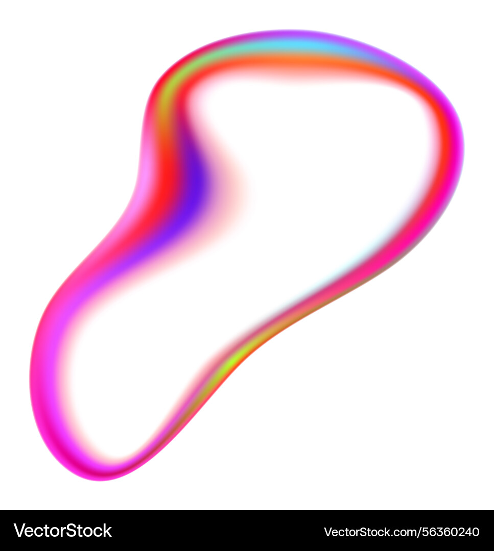 Rainbow blob shape color gradient vector image