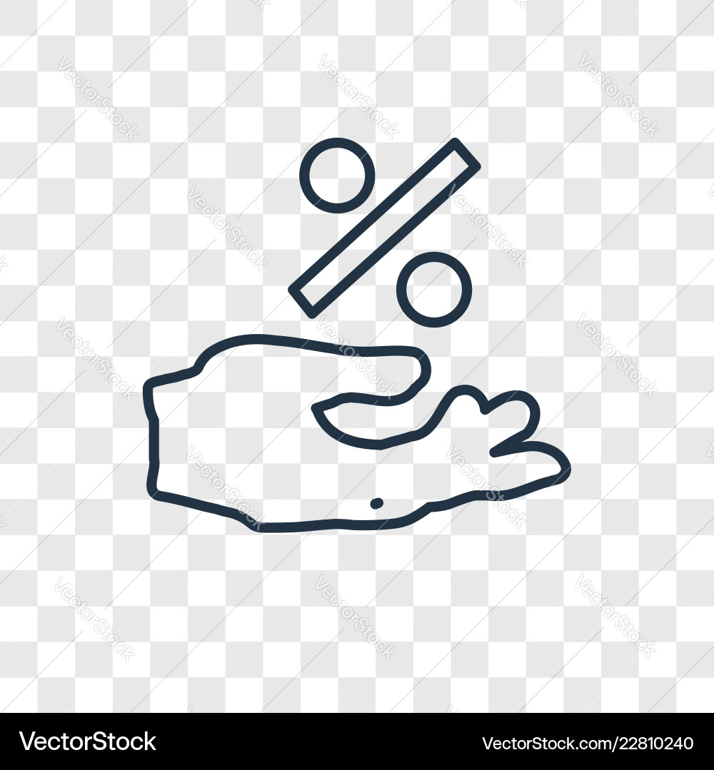 Rate concept linear icon isolated on transparent Rate concept linear icon isolated on transparent vector image