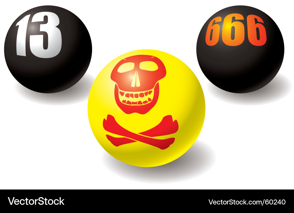 Spooky Skull Balls Vector Image
