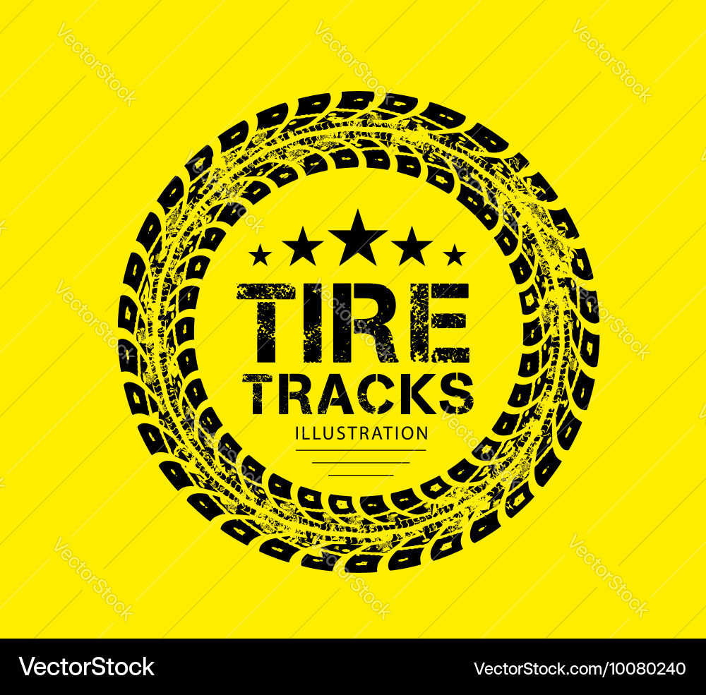 Tire Track Pattern Vector Image