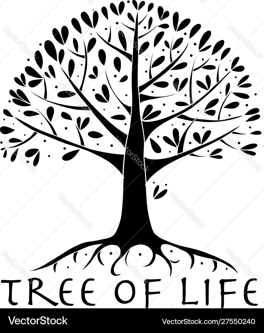 Tree with roots for your design Tree with roots for your design vector image