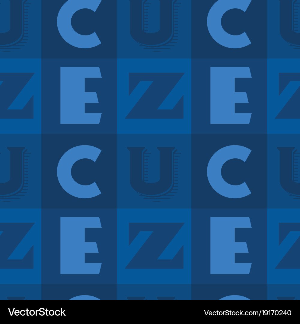 Typographic colorful seamless pattern vector image