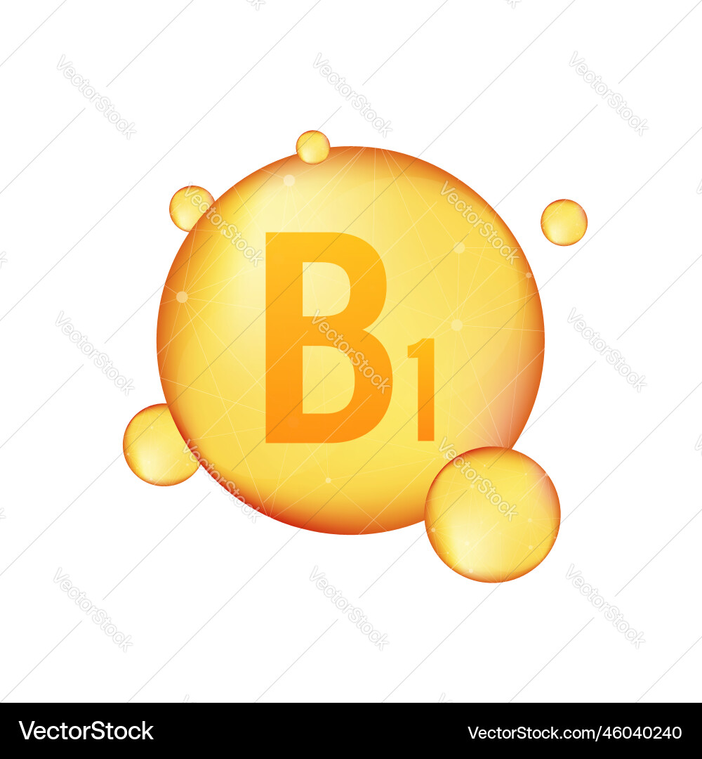 Vitamin b1 gold glänzende Ikone Ascorbinsäure Vitamin b1 gold glänzende Ikone Ascorbinsäure vektorbild