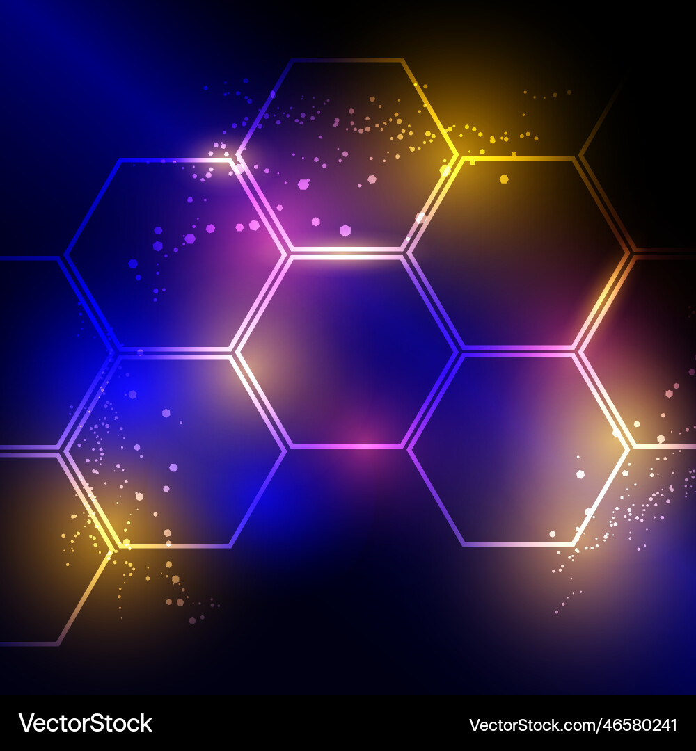 Abstract hexagon shape design background Abstract hexagon shape design background vector image