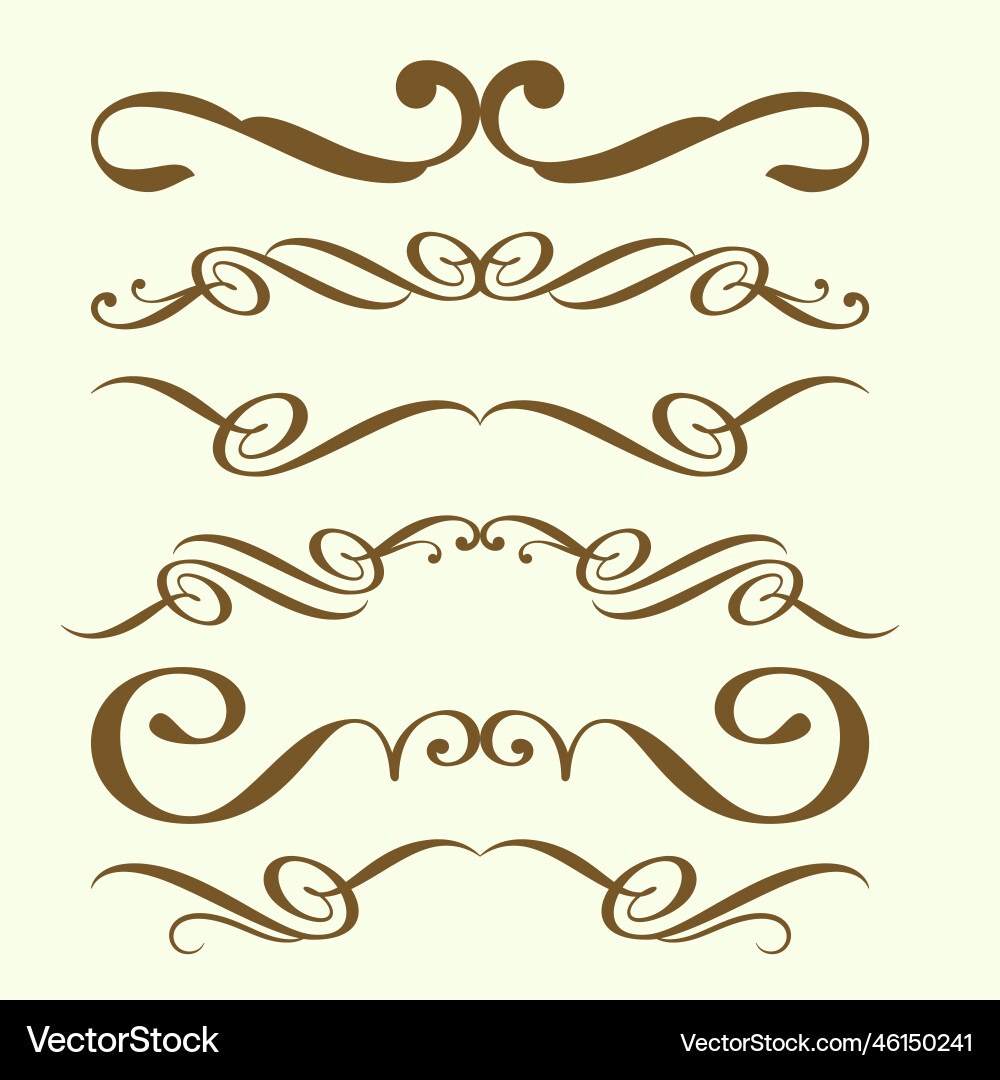 Brown swash ornamental Brown swash ornamental vector image