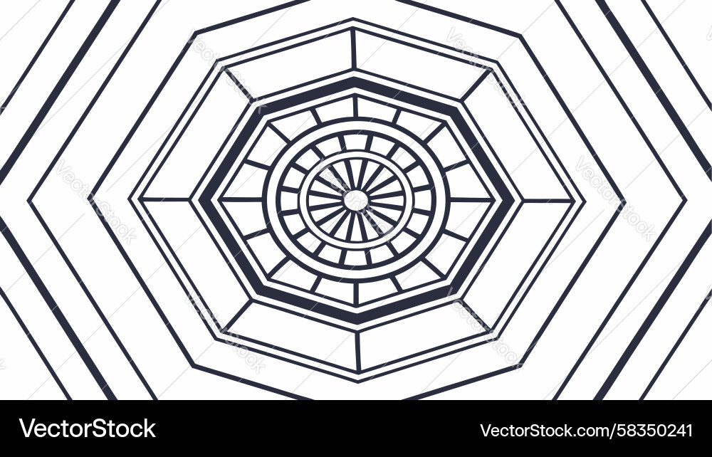 Concentric Octagonal Pattern Vector Image
