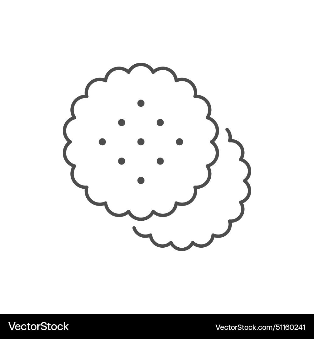 Cracker cookies line outline icon Cracker cookies line outline icon vector image