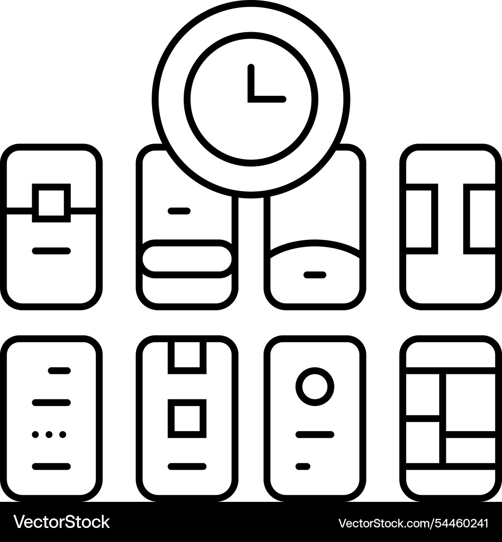 Design sprint ux ui line icon Design sprint ux ui line icon vector image