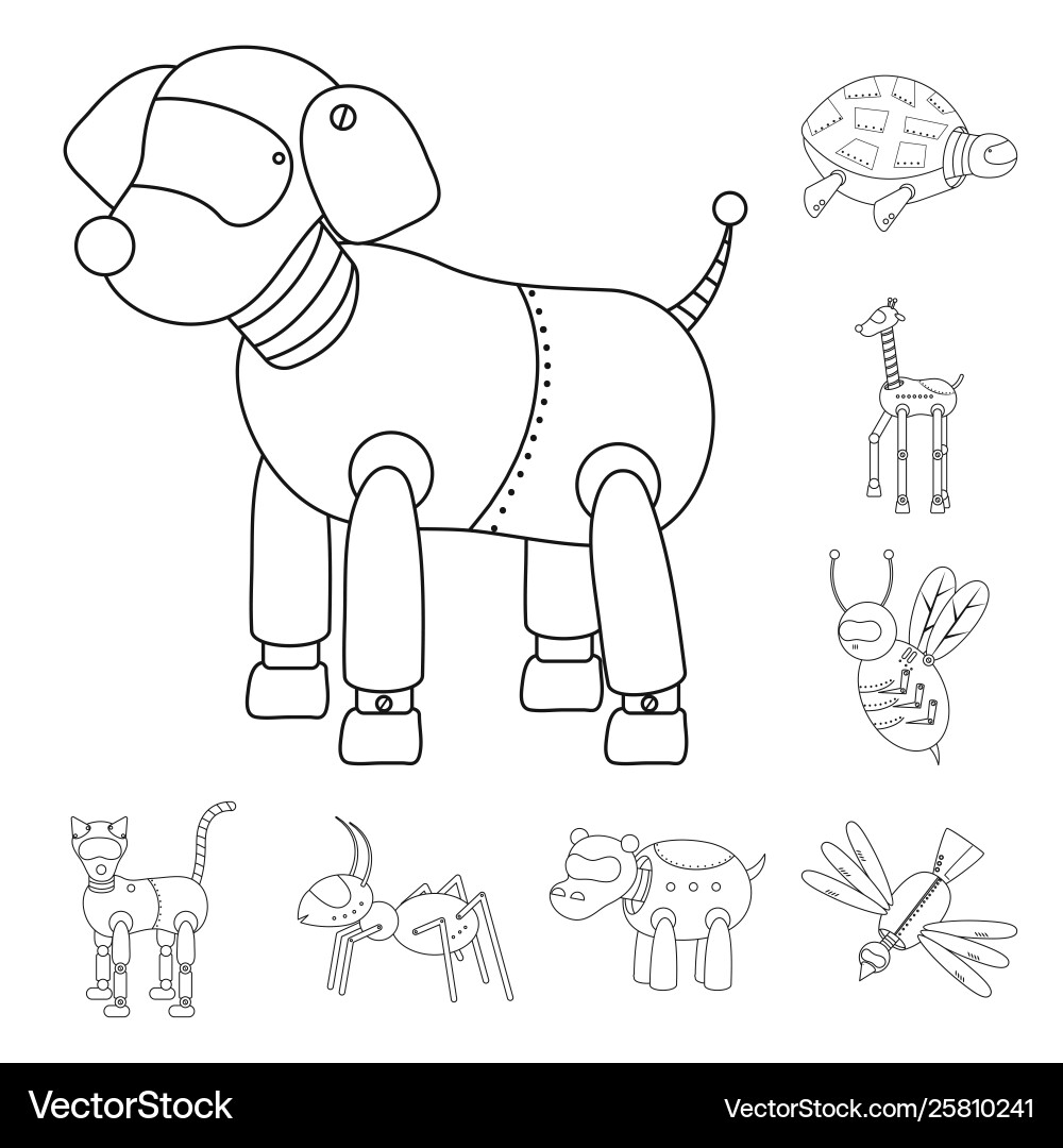 Design toy and automation icon set Design toy and automation icon set vector image