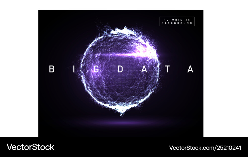 Digital Sphere Data Explosion vector image