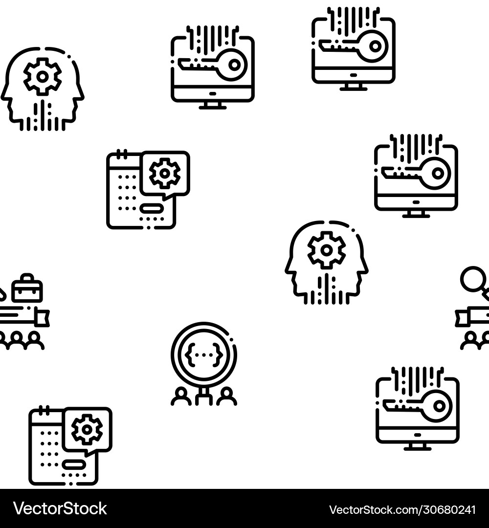 Hackathon development seamless pattern Hackathon development seamless pattern vector image