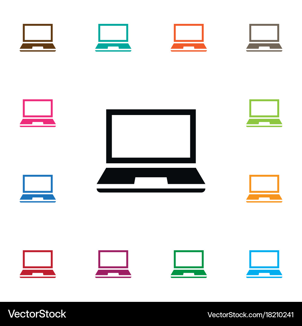 Isolated notebook icon desktop element can vector image