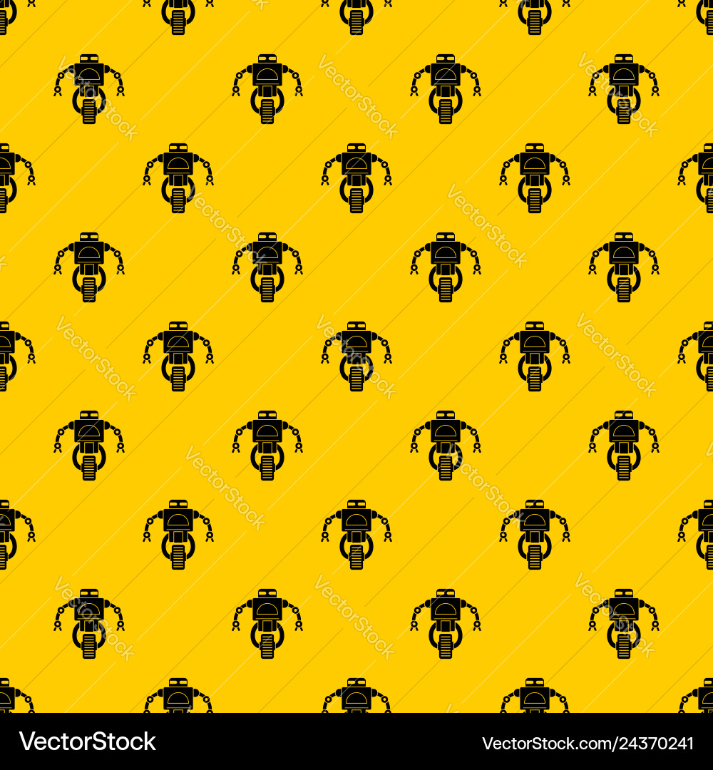Machine robot pattern Machine robot pattern vector image