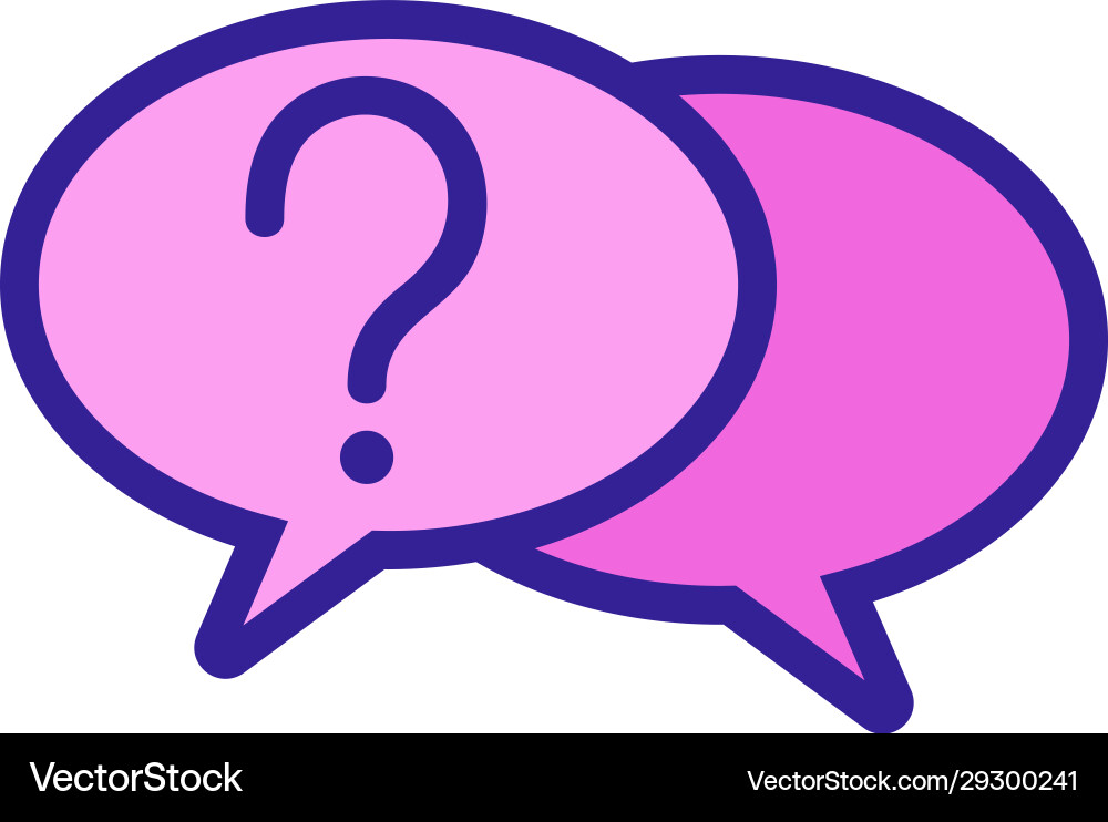 Questions and answers icon isolated Questions and answers icon isolated vector image