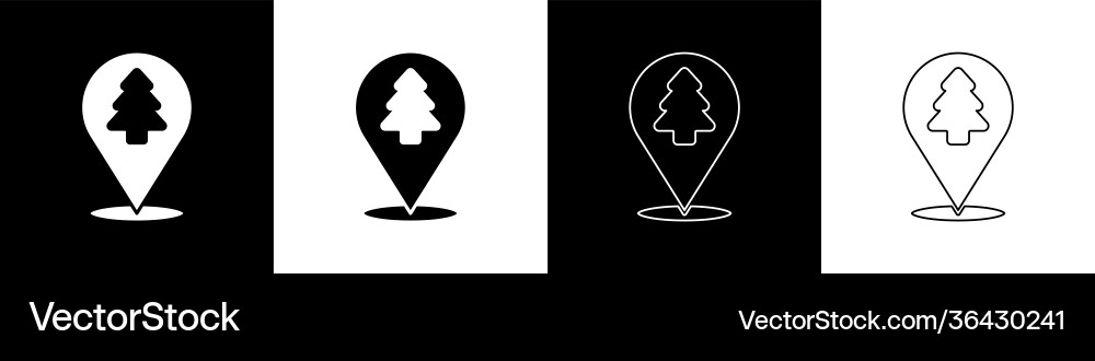 Set location forest on a map icon isolated Set location forest on a map icon isolated vector image