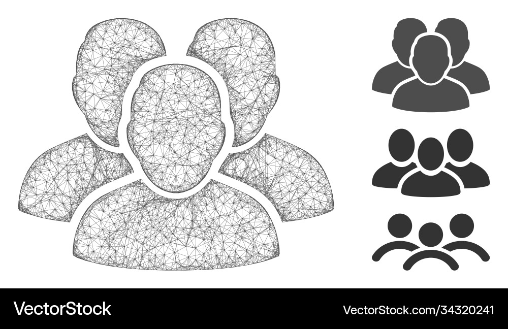 User group polygonal web mesh User group polygonal web mesh vector image