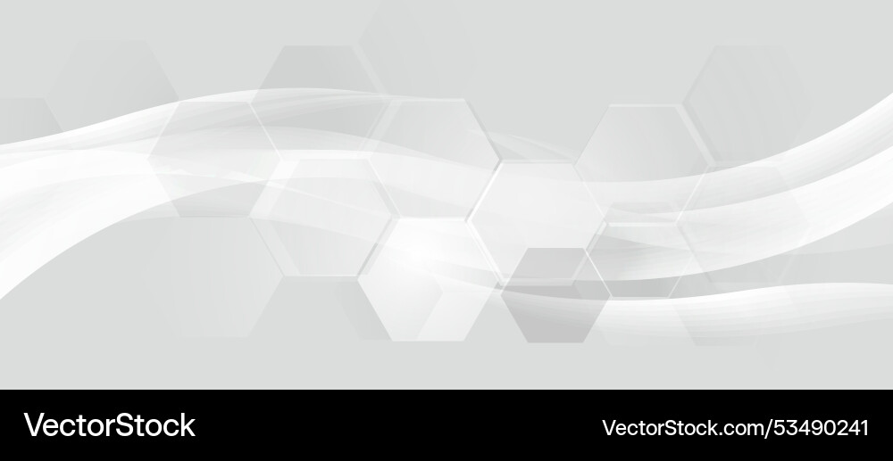 White Hexagonal Abstract Background vector image