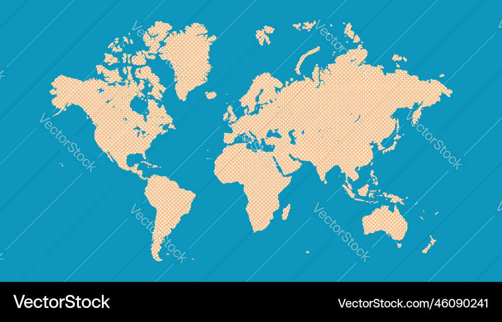 World map isolated Royalty Free Vector Image - VectorStock