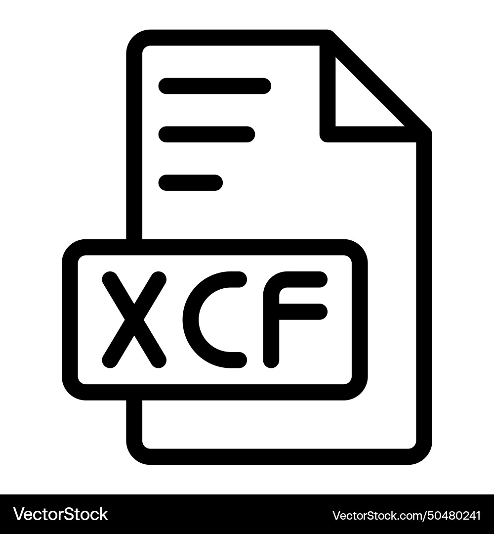 Xcf icon outline style design image file Xcf icon outline style design image file vector image