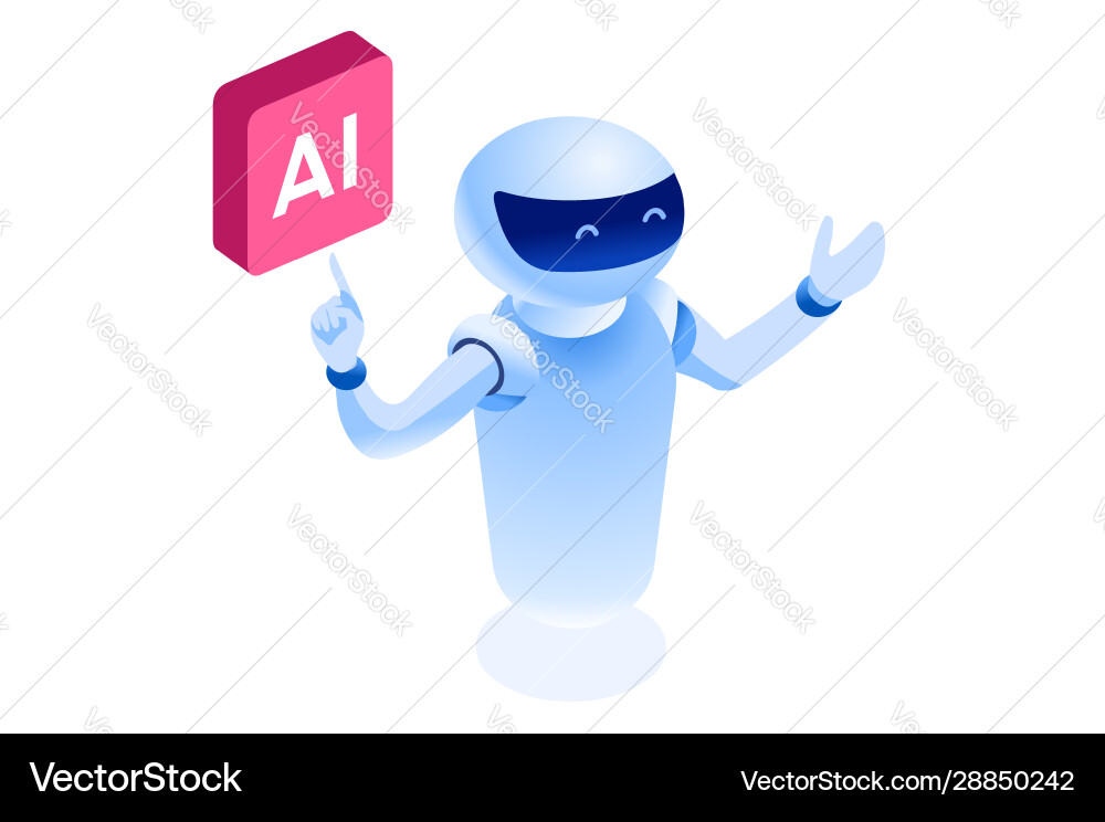 AI Robot Icon - Learning Vector Image