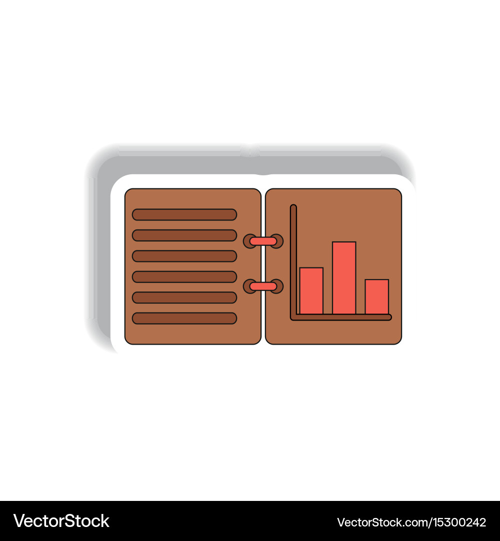 Bar graph statistic report vector image