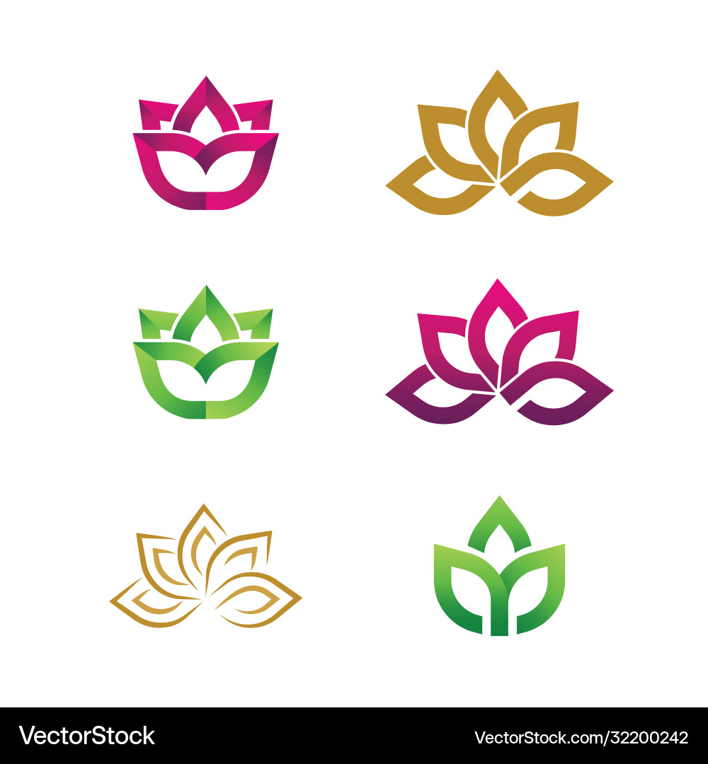 Beauty lotus flower icon Beauty lotus flower icon Vector Image