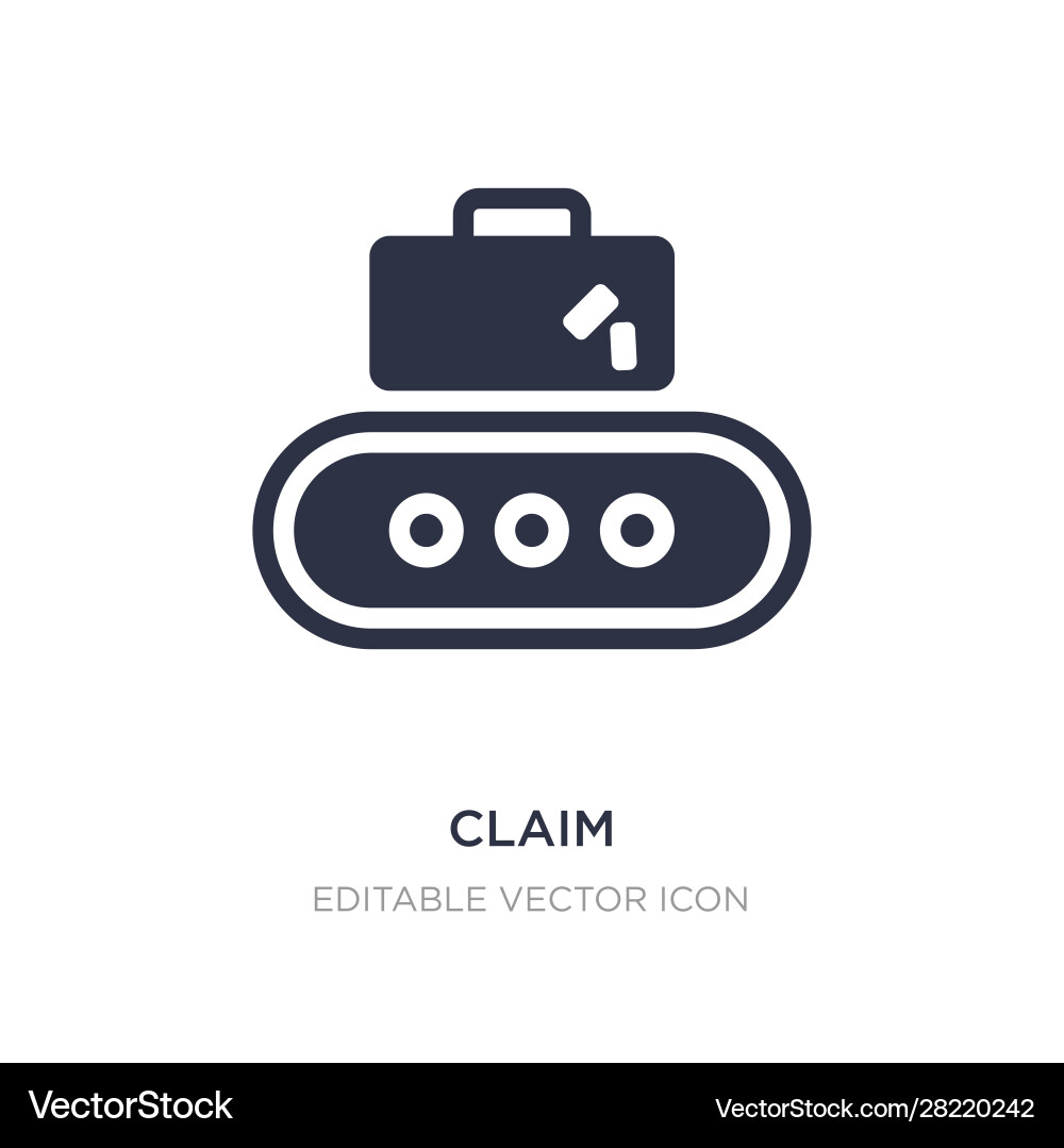 Claim icon on white background simple element Claim icon on white background simple element Vector Image