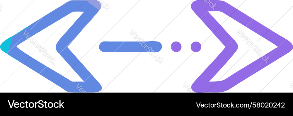 Dynamic Dual Arrow Icon - Exchange & Connection Vector Image