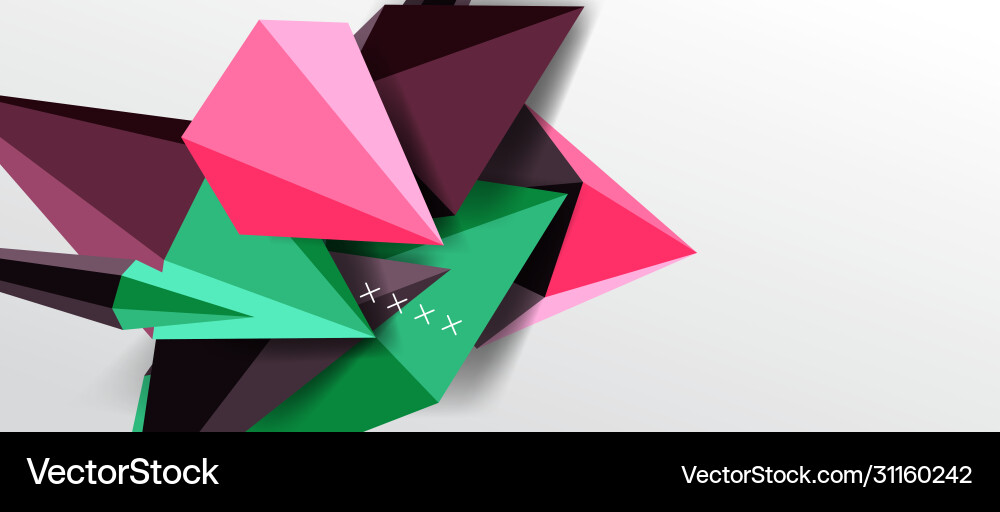Dynamic Geometric Triangle Background vector image
