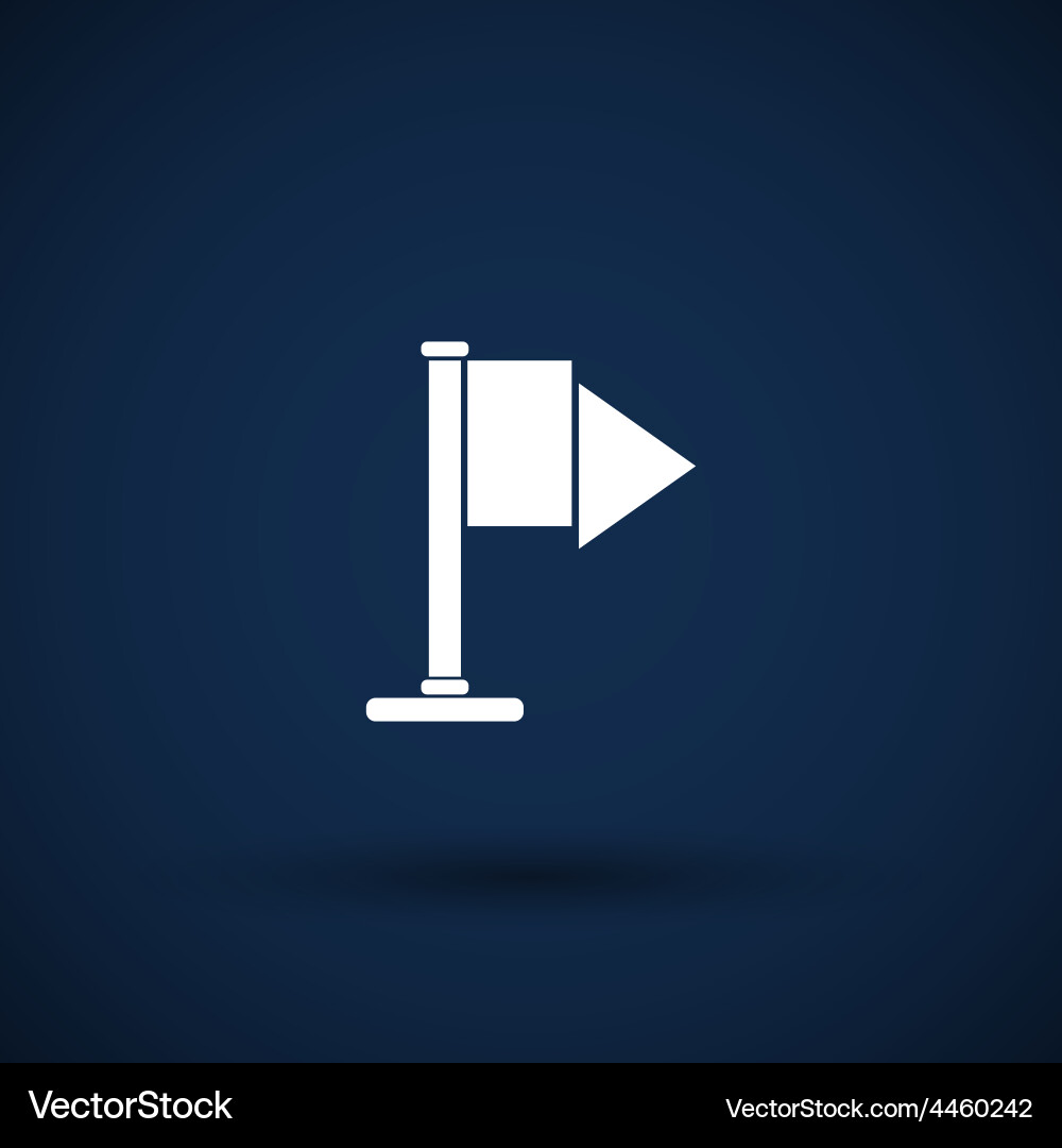 Flag icon mark map sign symbol element Vector Image