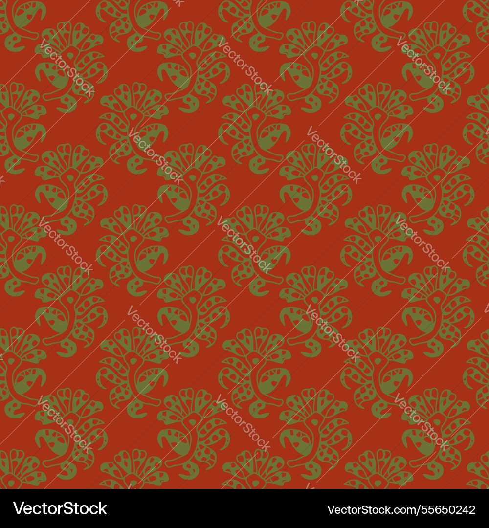 Floral block all over print seamless pattern Vector Image