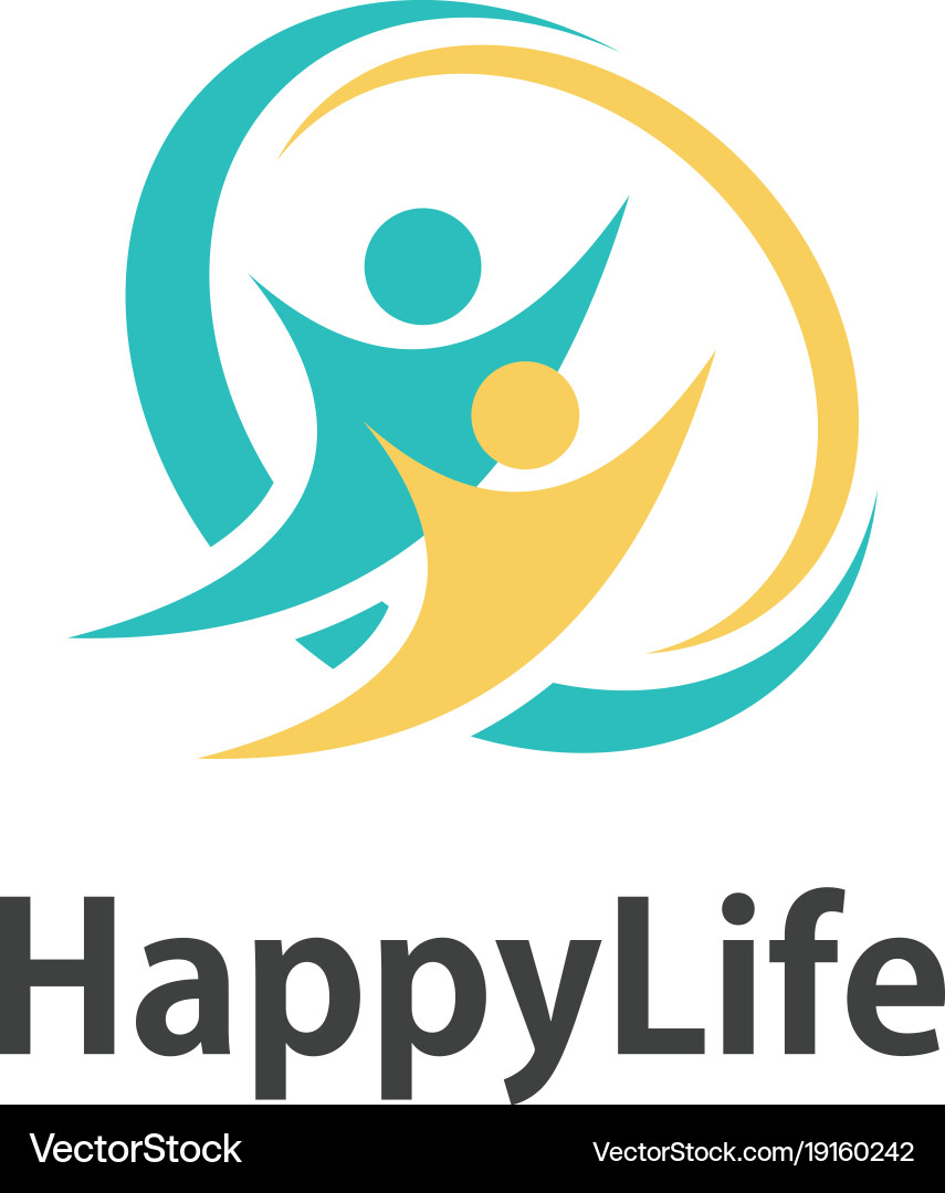 Happy Life Symbol Vector Image