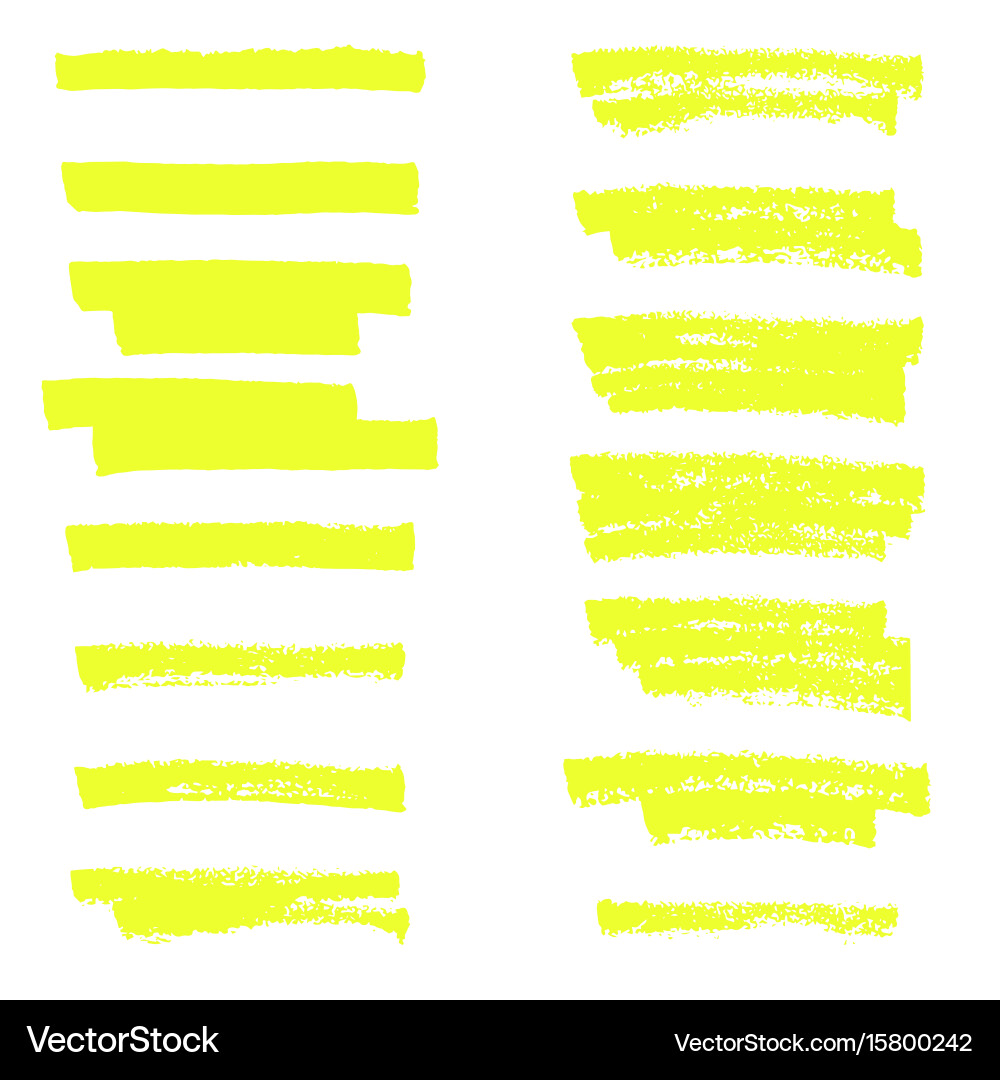 Highlighter Bürstenlinien Handzeichnung Vektorbild