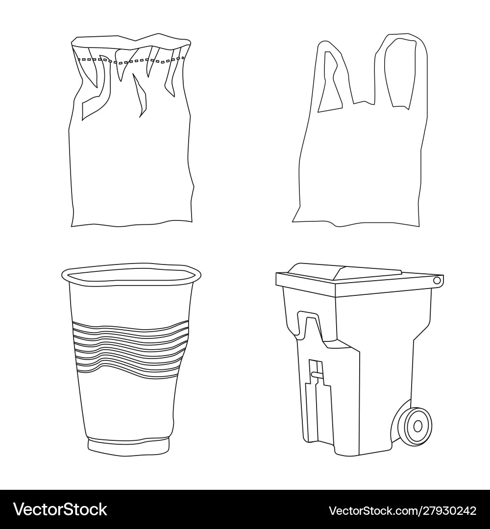 Isolated object order and recycling symbol set vector image
