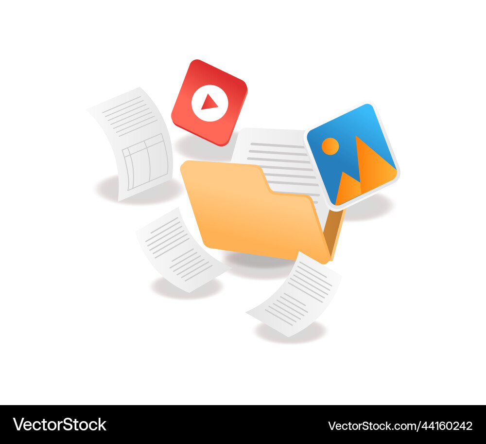Lots of data out folder Lots of data out folder vector image