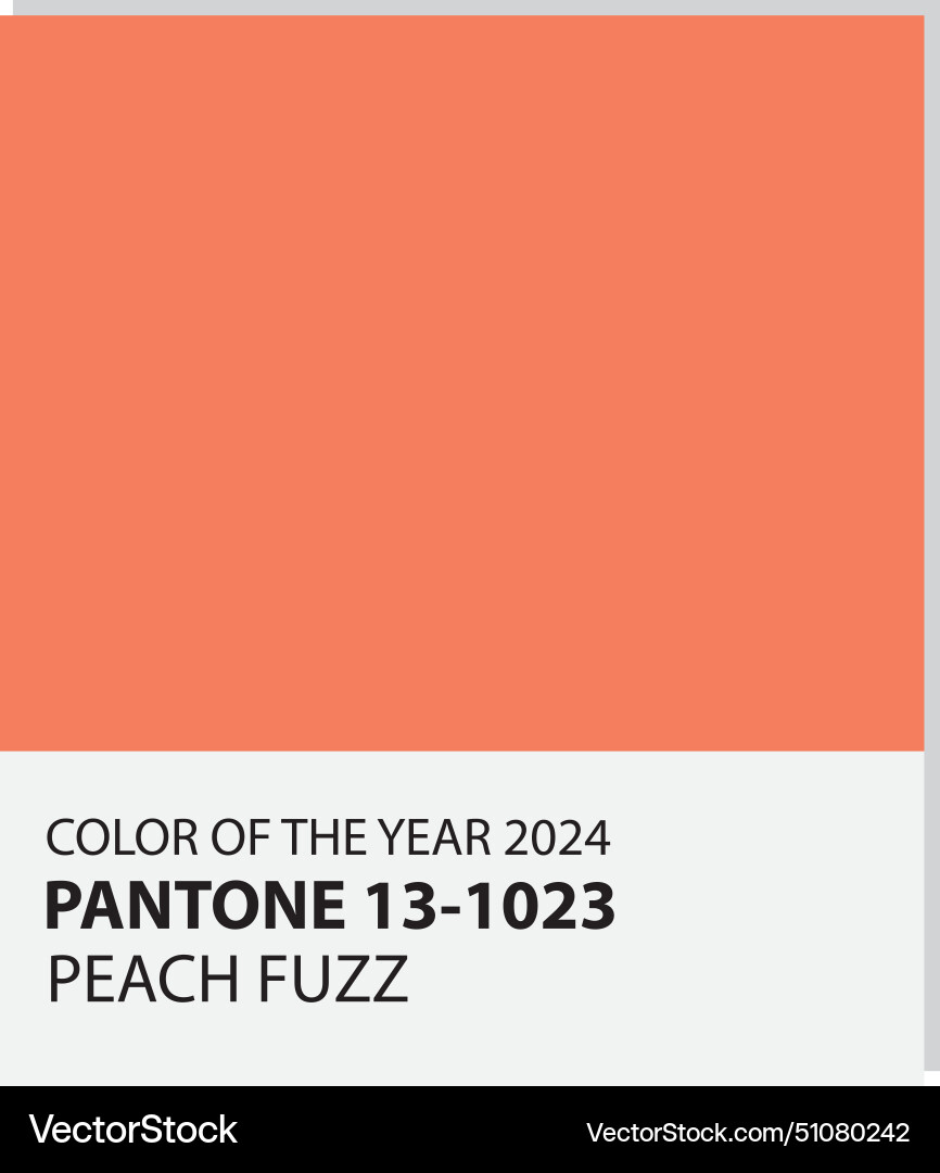 pucchon24さん11-3-10 Pantone 13-1023 peach fuzz Royalty Free Vector Image