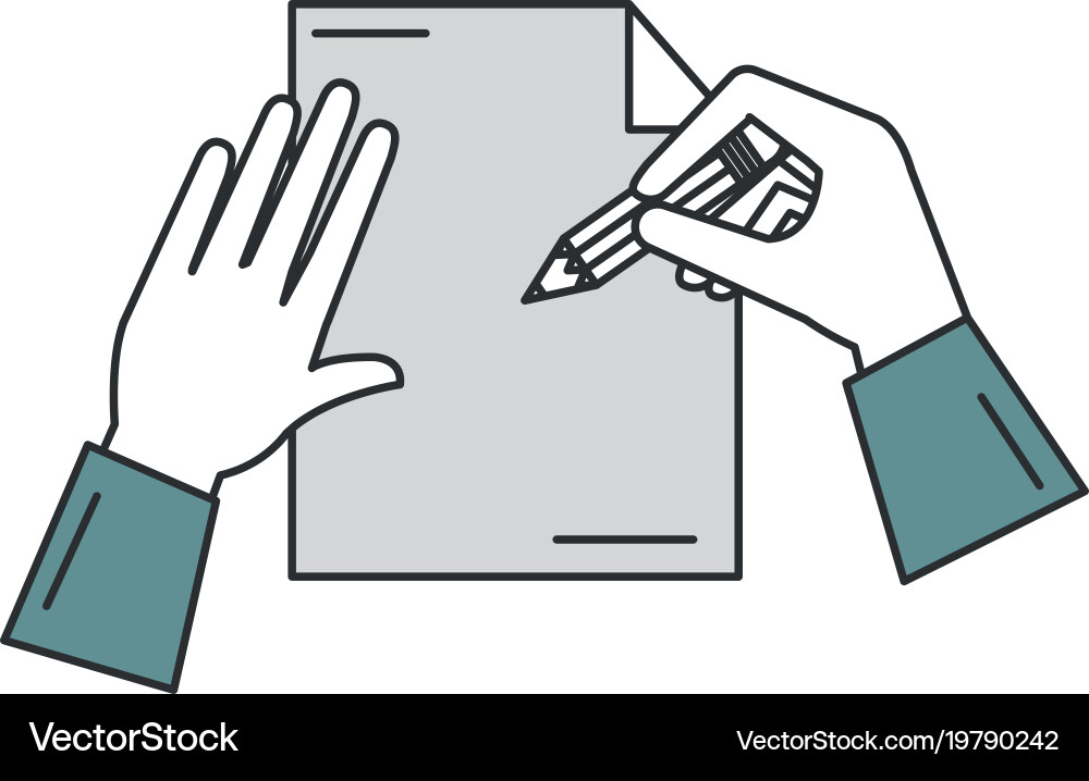Paper document with hand write vector image