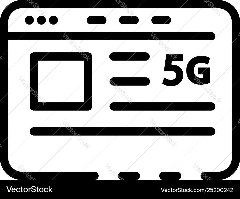 Program settings window icon outline style Program settings window icon outline style Vector Image