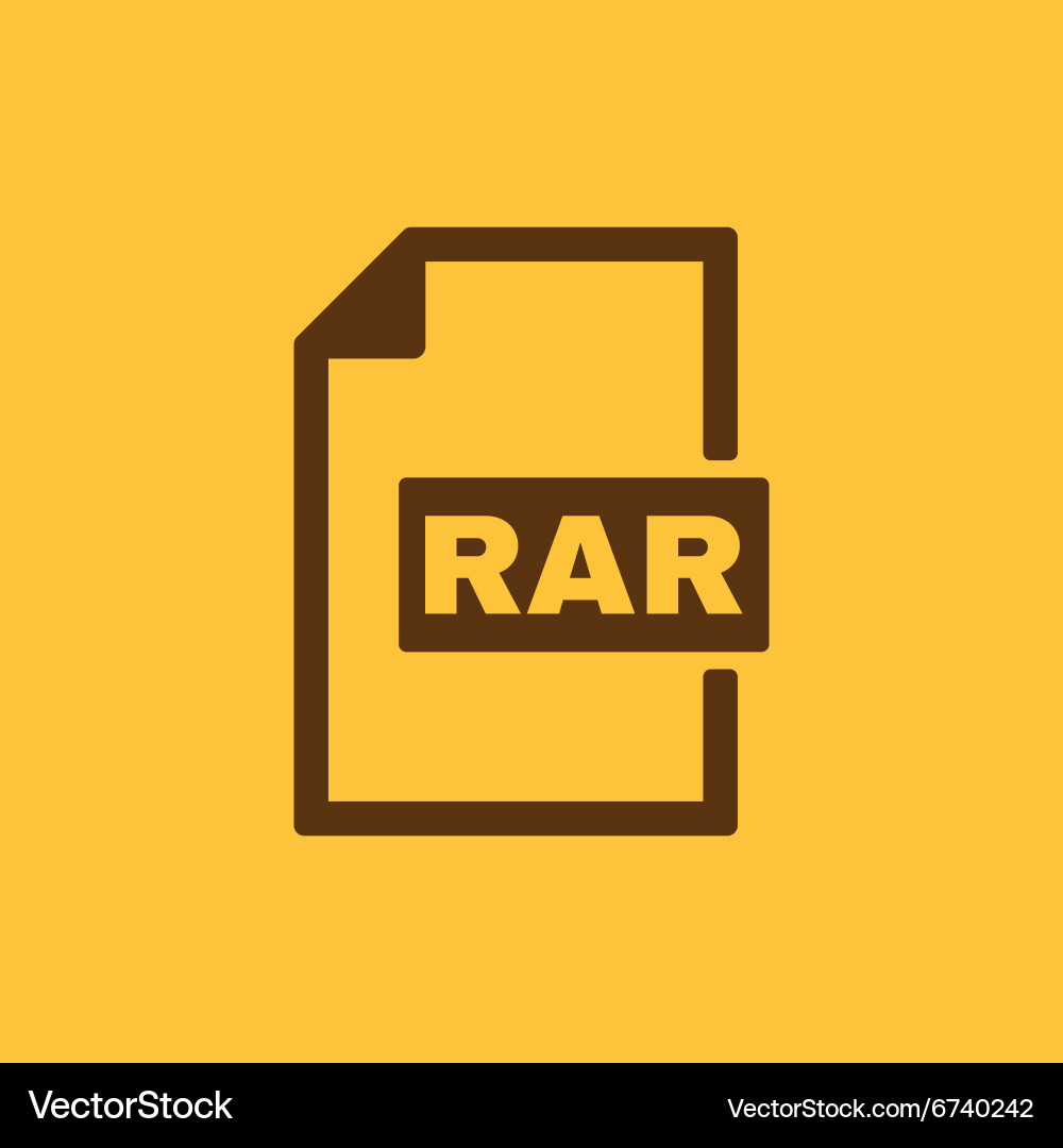 Rar file icon archive and compressed symbol vector image