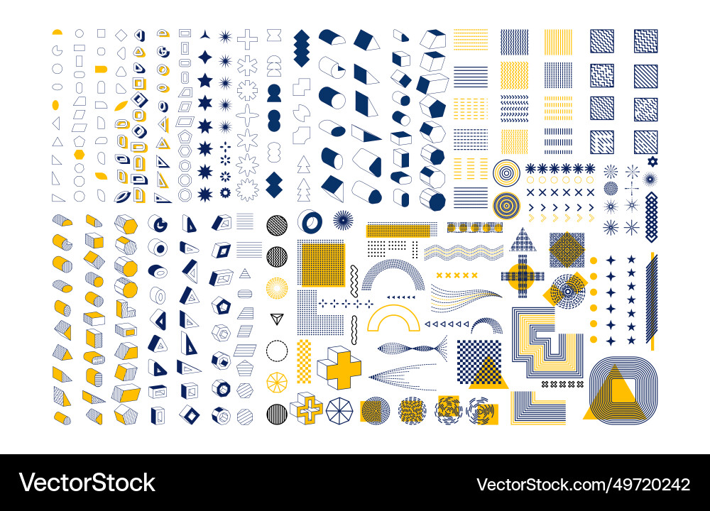 Satz von geometrischen Formen memphis design retro Satz von geometrischen Formen memphis design retro vektorbild