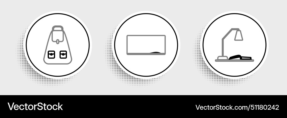 Set line workplace with table lamp and open book Set line workplace with table lamp and open book vector image