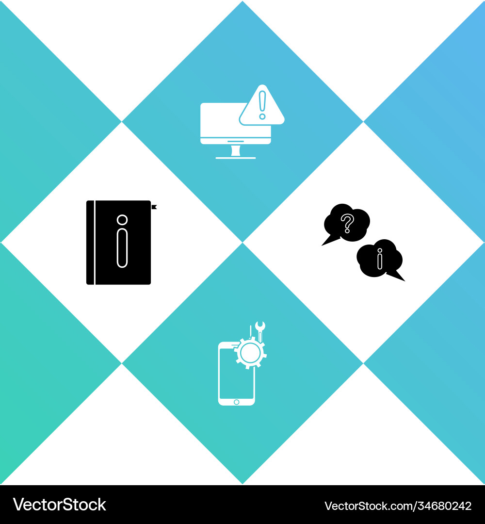 Set user manual mobile service monitor Set user manual mobile service monitor Vector Image