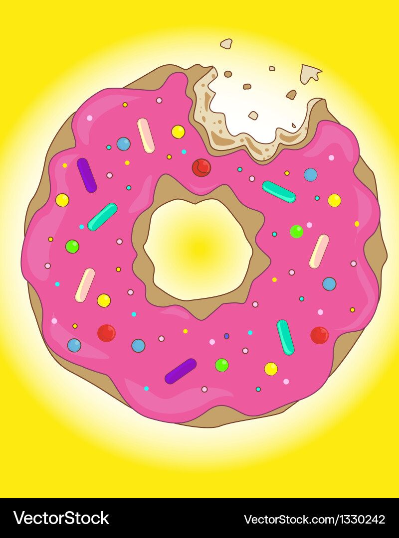 Sweet donut Royalty Free Vector Image - VectorStock