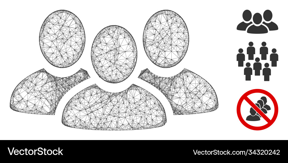 User group polygonal web mesh User group polygonal web mesh vector image