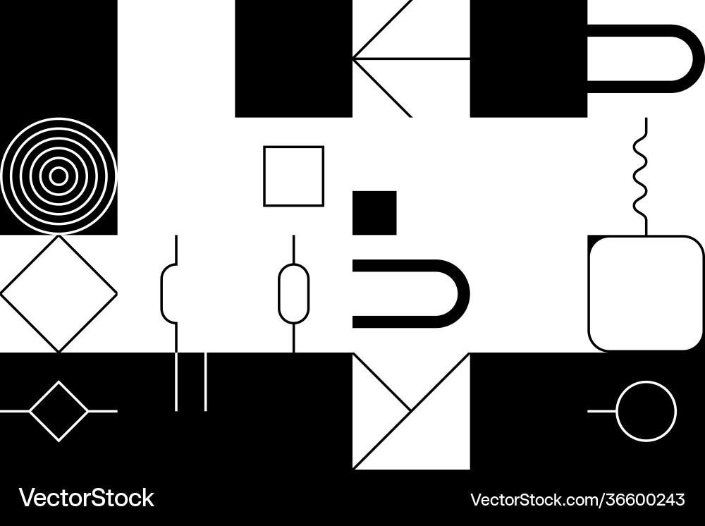 Brutalism design abstract pattern Vector Image