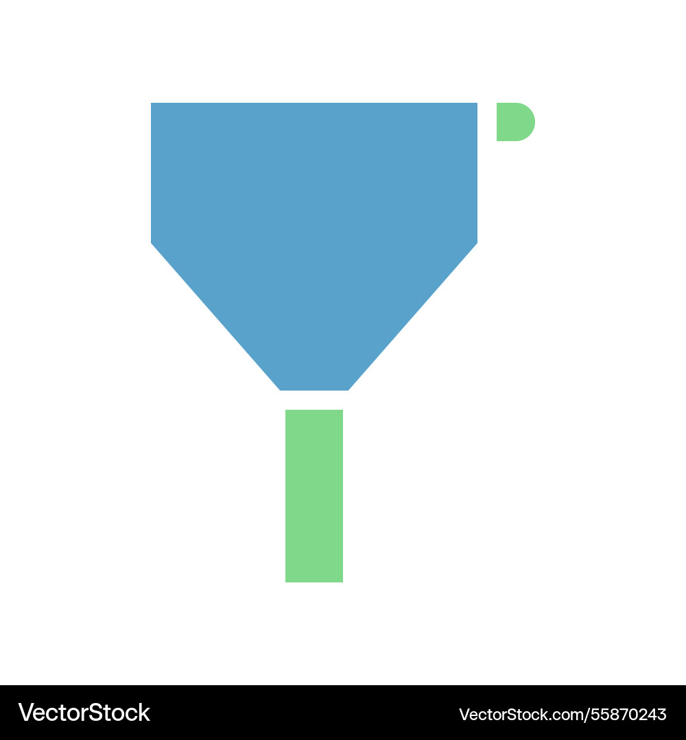 Clean and simple funnel isolated graphic Clean and simple funnel isolated graphic vector image