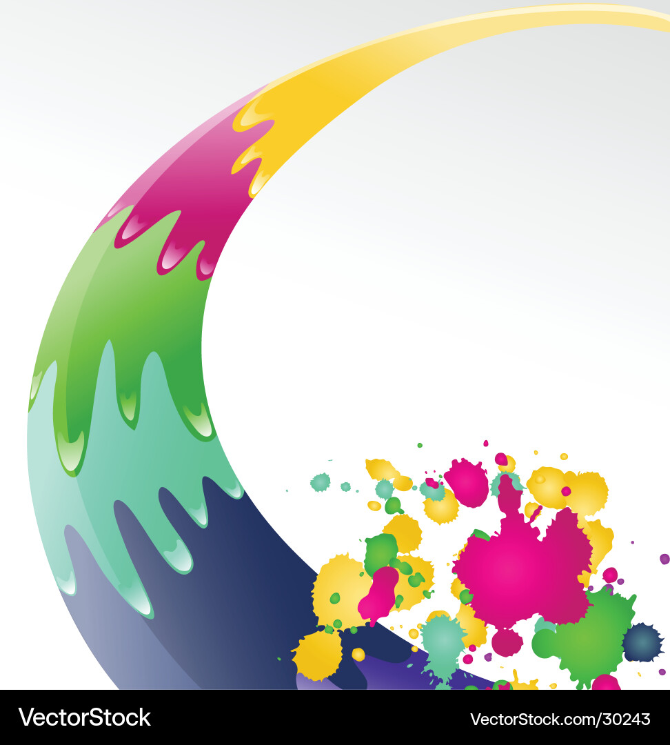 Colorful Ink Splatters Vector Image