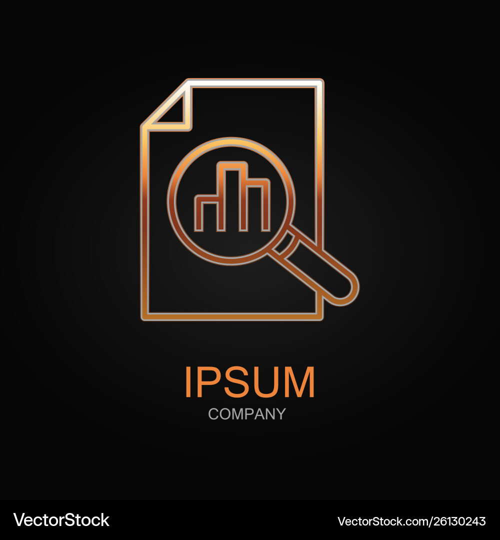 Data analysis icon design logo element Data analysis icon design logo element vector image