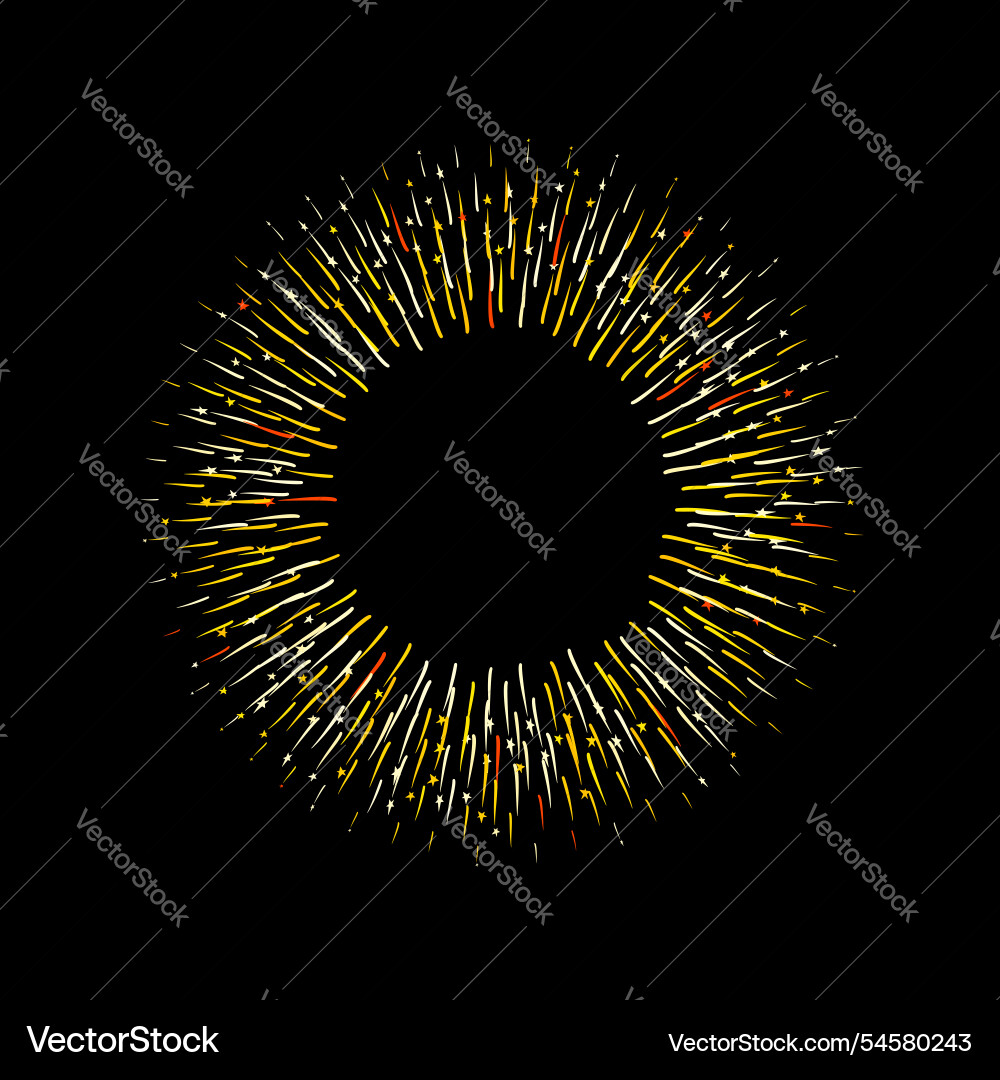 Exploding firework burst in vintage style retro Vector Image