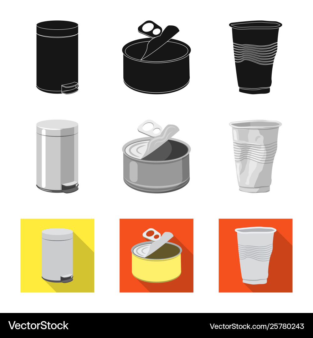 Isolated object dump and sort icon collection Isolated object dump and sort icon collection vector image